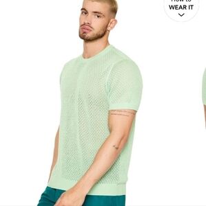 F21 Sheer Sweater T in MINT